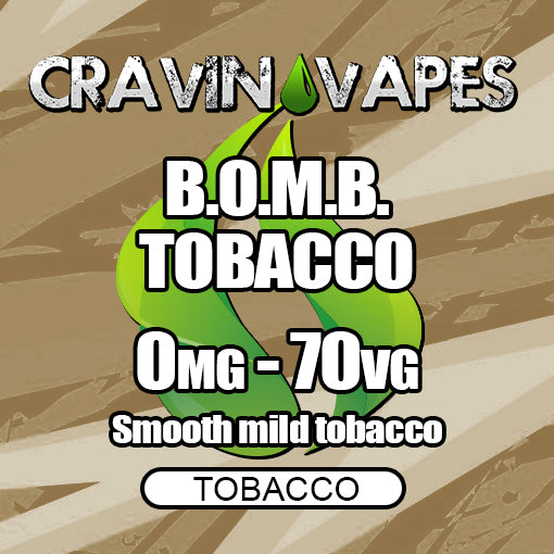 Cravin Vapes B.O.M.B. Tobacco – Licensed E Liquid Manufacturing