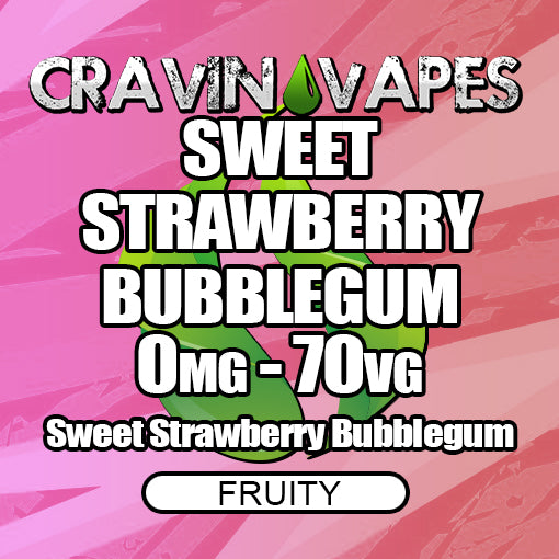 Cravin Vapes Sweet Strawberry Bubblegum
